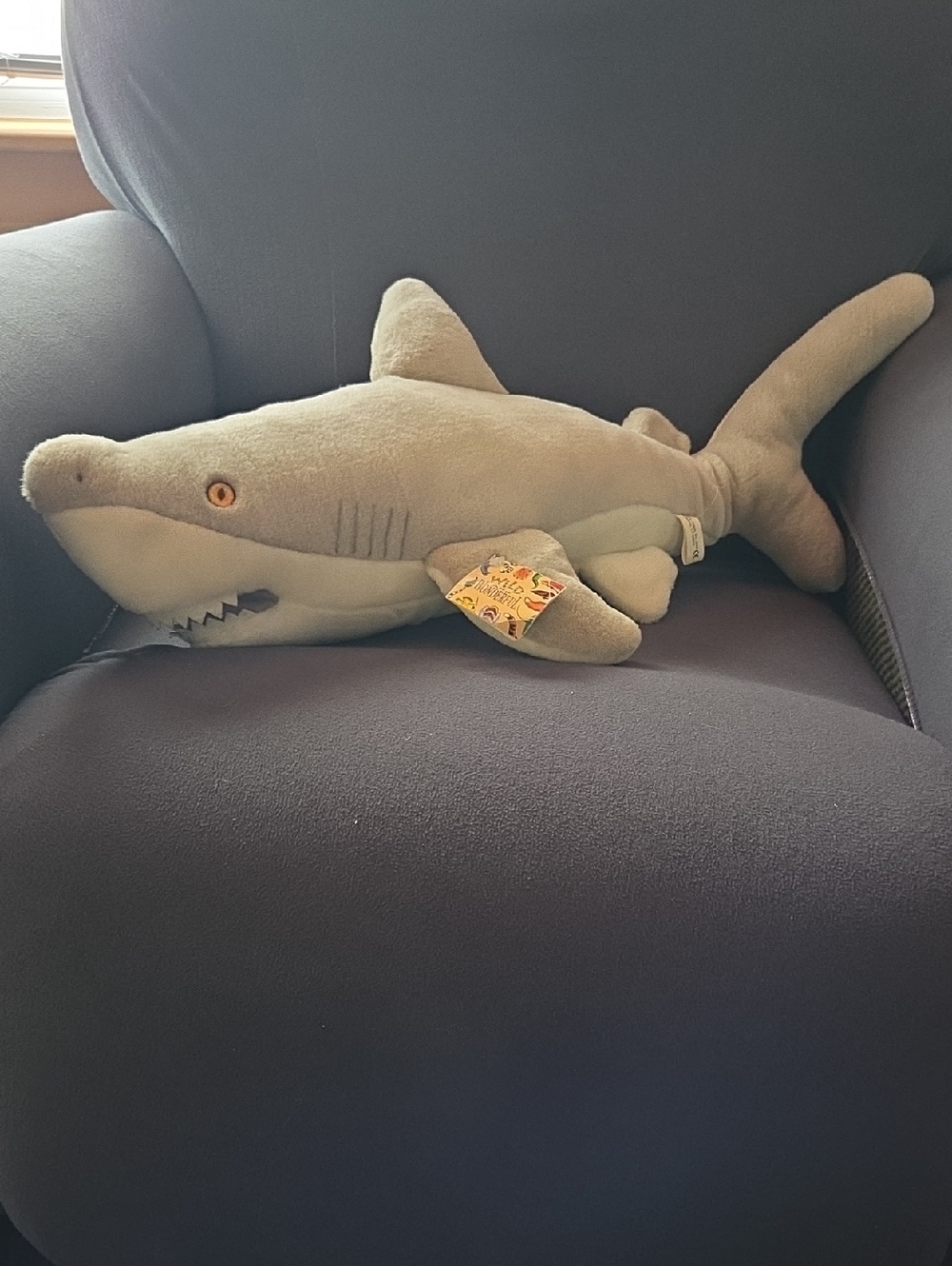 Plush Gray Shark Stuffed Animal - Soft Snuggle Toy